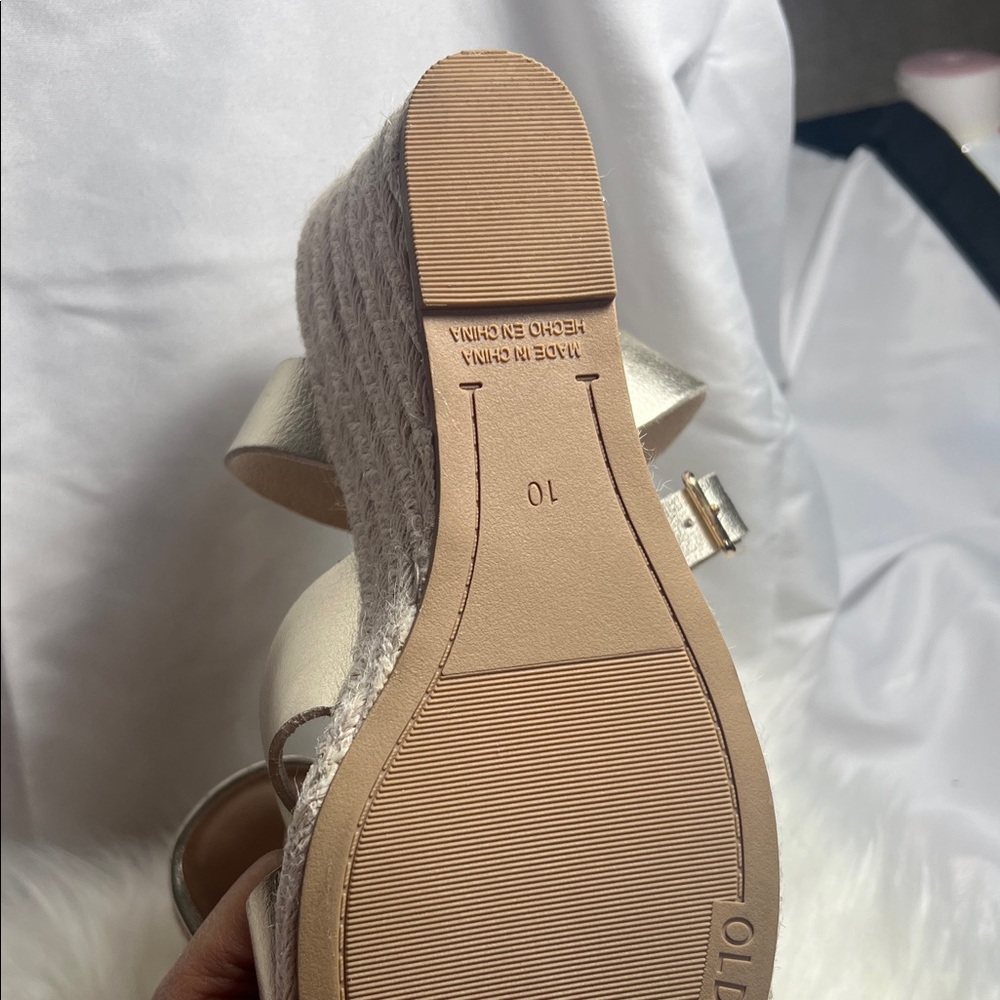 Old Navy Metallic Wedge Sandals View 5